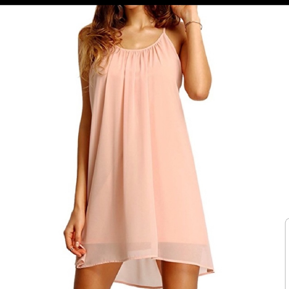 Pink chiffon dress